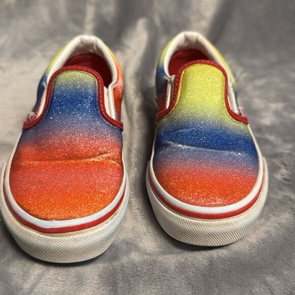 Vans Kids Slip-On Sneakers - Red, Blue, Yellow Blend - Picture 2 of 10